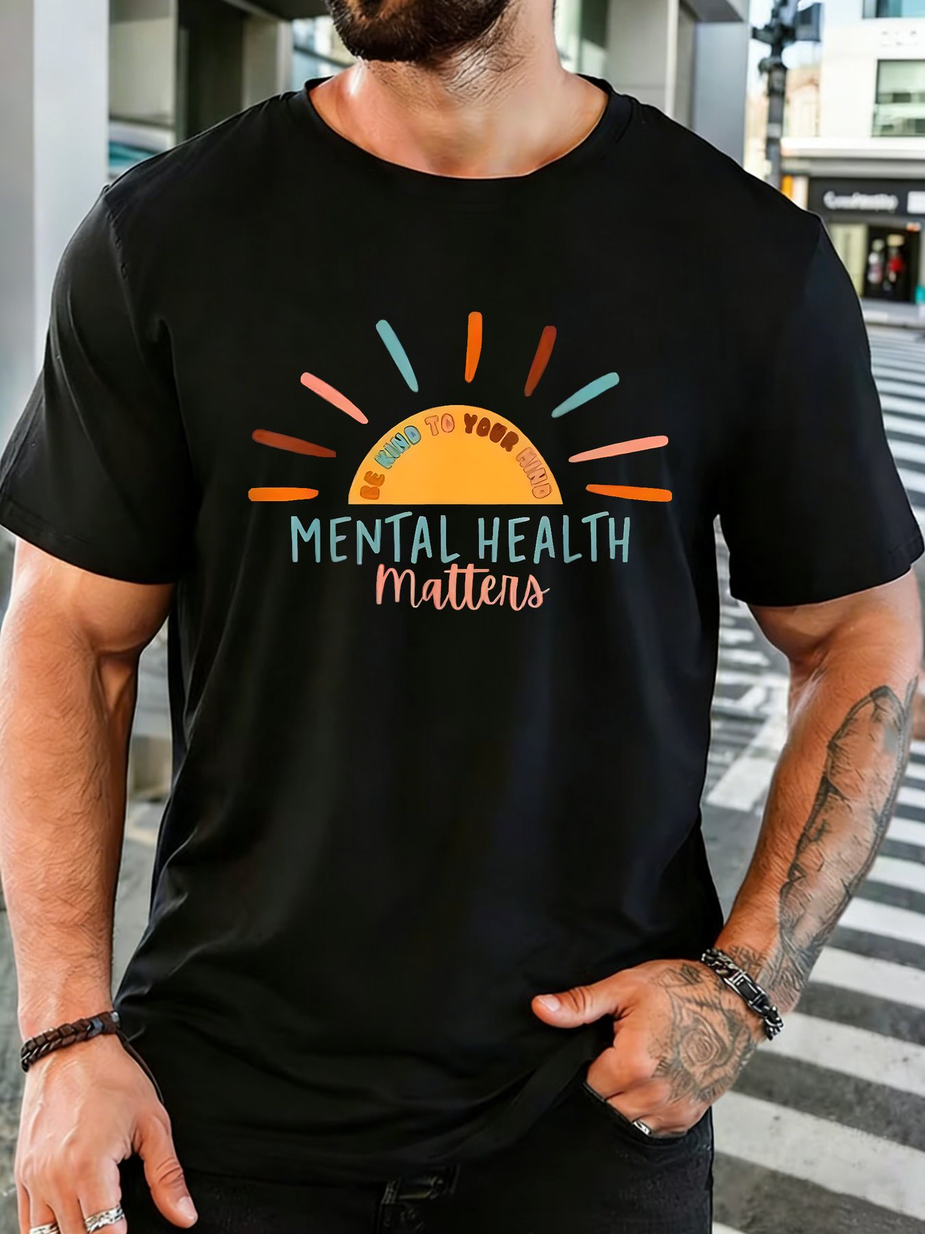 Health Wellness Trends - Kaus Leher Kru Katun Pria Kaus