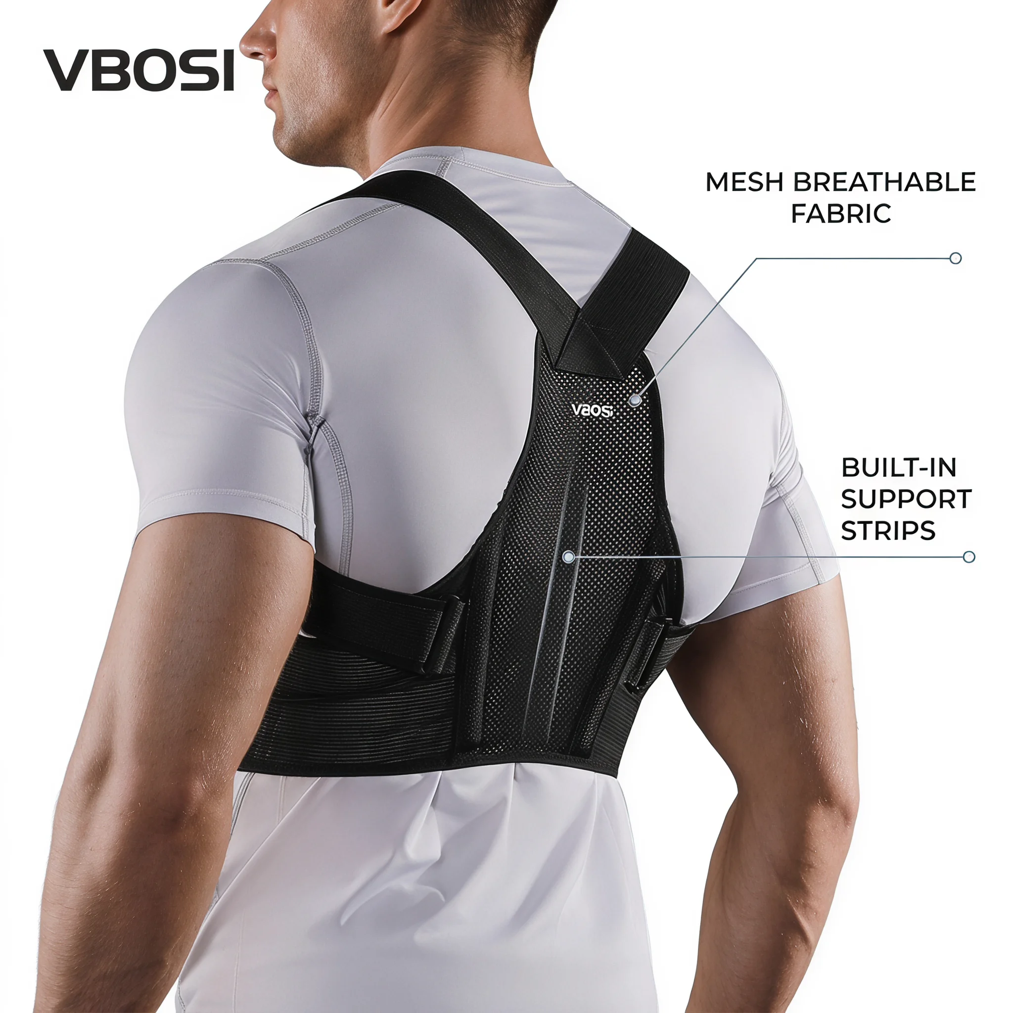 Posture Corrector Back Brace - Penyangga Postur Tubuh VBOSI yang Dapat