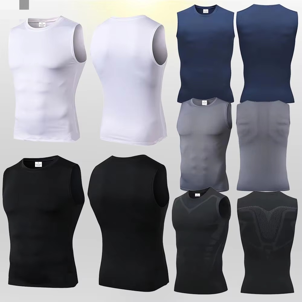 Tank Top Kompresi Pria, Rompi  - Health Wellness Fitness ulasan dan harga