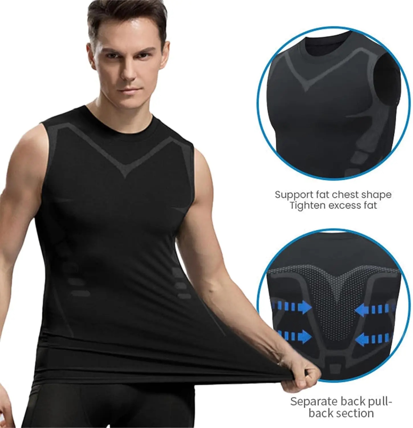 Tank Top Kompresi Pria, Rompi  - Health Wellness Fitness ulasan dan harga