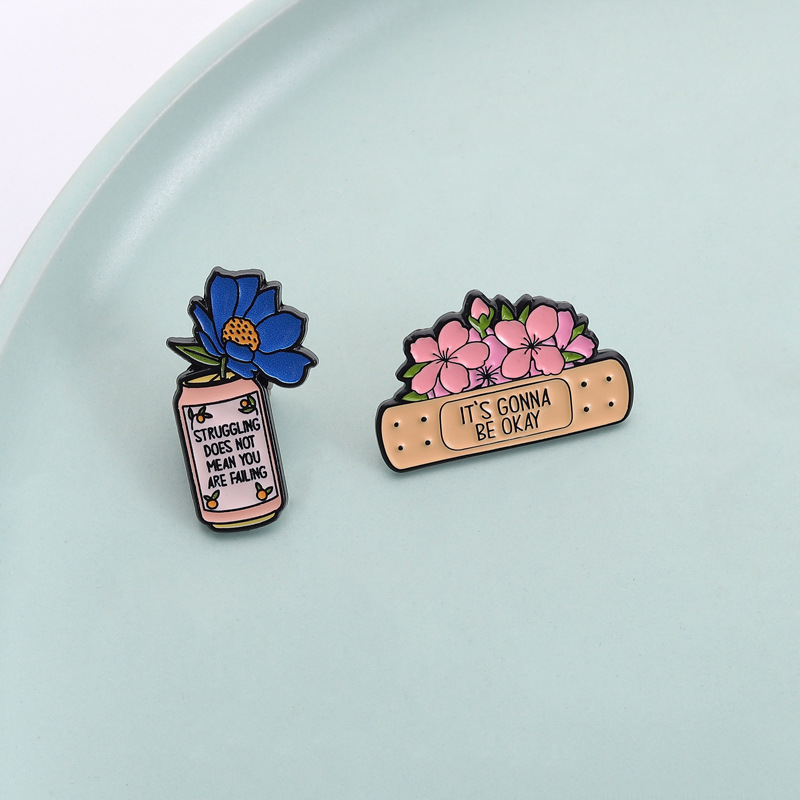 2Pcs Set Pin Enamel Kesehatan  - Health Wellness Mental Health ulasan dan harga